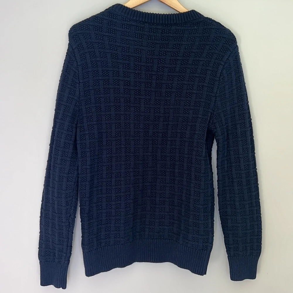 J Crew Checkered Stitch Sweater | S